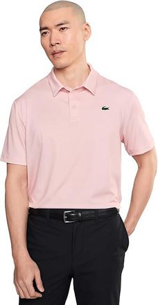 Lacoste Regular Fit Printed Golf Polo Shirt Mens Clothing Light Pink/White : 7 (2XL), Elastane/Polyester