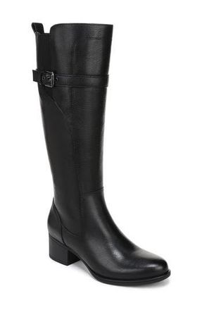 Naturalizer Kenna Knee High Boot in Black Leather at Nordstrom Rack, Size 8.5 Ext Calf