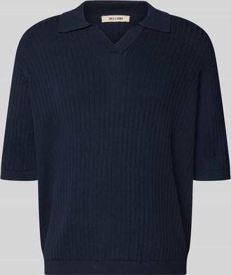 Only & Sons Relaxed Fit Poloshirt aus Viskose-Mix Modell FLINT in Marine, Gr&ouml;&szlig;e XXL