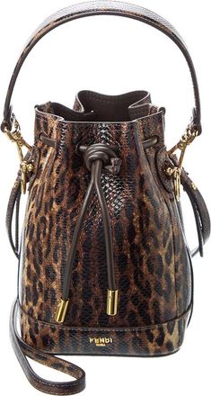 Fendi Fendi Mon Tresor Mini Snakeskin Bucket Bag