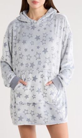 Jaclyn Hooded Sleep Sweatshirt in Laria Mono Stars Light Gray at Nordstrom Rack, Size Large/x-Large