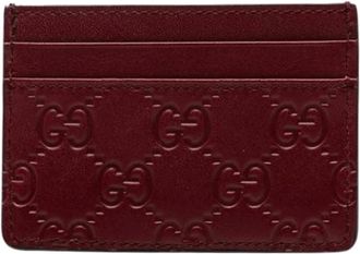 Gucci Pre-owned Wallets, female, Red, Size: ONE SIZE Pre-owned Vintage Business Card Case