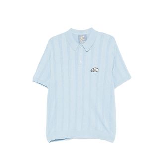 KidSuper Studios Embroidered Striped Polo Shirt