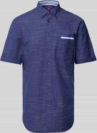 Christian Berg Freizeithemd mit Knopfleiste in Marine, Größe 3XL