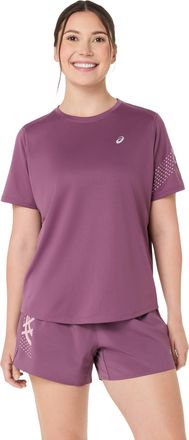 Asics Laufshirt ASICS ICON SS TOP, Damen, Gr. XL, velvet lila, Obermaterial: 100% Polyester, Shirts Laufshirt