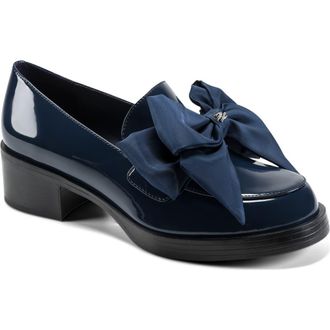 Karl Lagerfeld Camilia Bow Loafer in New Navy at Nordstrom, Size 5.5