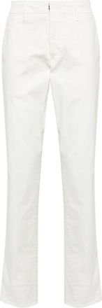 Incotex mid-rise stretch-cotton straight-leg trousers - men - Spandex/Elastane/Cotton/Cotton - 36 - Neutrals
