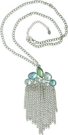 Olivia Welles Gold Plated Hallie Fringe Crystal Necklace in Gold /Natural at Nordstrom Rack