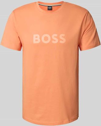 HUGO BOSS T-Shirt mit Label-Print in Orange, Gr&ouml;&szlig;e XL