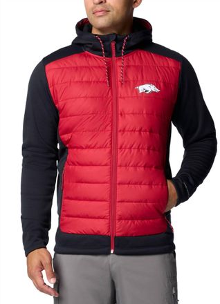 Columbia Arkansas Hybrid Hoodie In Black/red Velvet