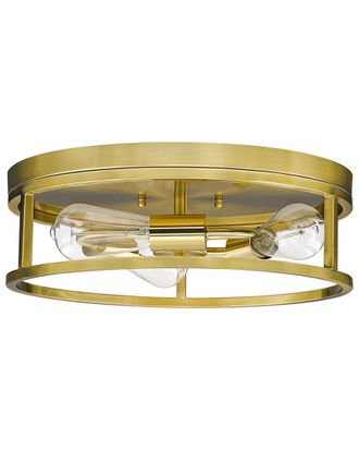 Bethel International 3-Light 16In Iron Flush Mount