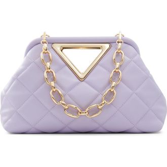 Aldo Triada Faux Leather Clutch in Lilac at Nordstrom