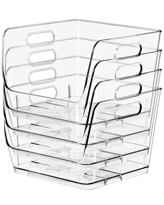 Sorbus Stackable Medium Square Storage Bins - 4-Pack
