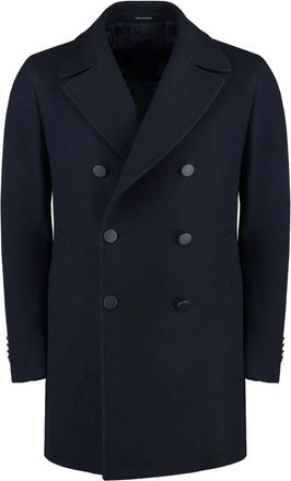 Tagliatore Cappotto in Lana Vergine - Heren - Mantel - Blauw - L - Wol - Jassen