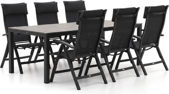 Bellagio la vita attrattiva Bellagio Lugo/Fidenza 220cm dining tuinset 7-delig verstelbaar