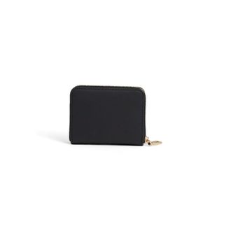 Love Moschino Logo-Embroidered Polyurethane Wallet - Black