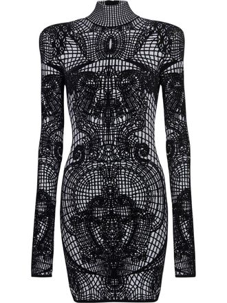 Balmain Abito con stampa - Nero