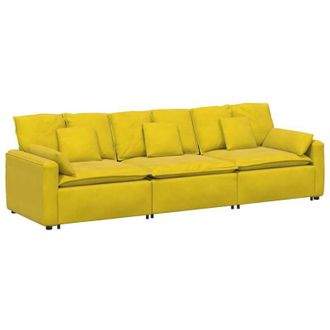 vidaXL Vidaxl - Divano Modulare con Cuscini Giallo
