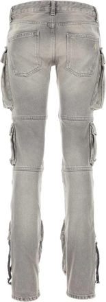 The Attico Womens Grey Denim Jeans Exterior: Cotton