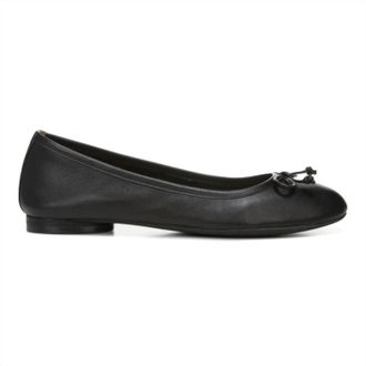 Vionic Womens Callisto Ballet Flat Shoes In Black Nappa