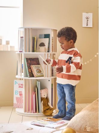 Vertbaudet Biblioth&egrave;que tournante 3 &Eacute;tages blanc