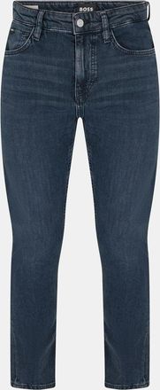 HUGO BOSS Mens Delaware Slim Fit Five Pocket Jeans in Dark Blue - Size 30W/32L