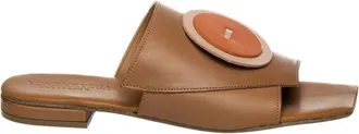 Vincent Vega Vincent Vega, Schoenen, Dames, Bruin, 40 EU, Leer, Artys Platte Sandaal