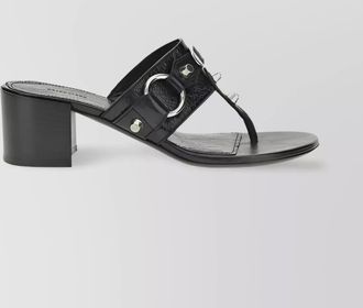 Balenciaga thong sandals block heel