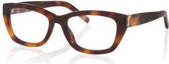Saint Laurent 55mm Cat Eye optical glasses in Tortoise at Nordstrom