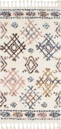 Nazar Rugs Alfombra de pasillo bereber crema 80x150 estampada