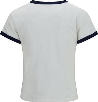 Kenzo Womens Paris Emblem Cotton T-Shirt Off White T-Shirts And Polos