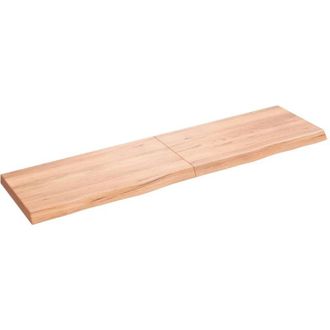 vidaXL Estante Pared Madera Roble Tratada Marr&oacute;n Claro 120x30x(2-4) Cm Vidaxl