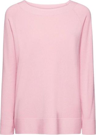 Elena Miro Raglanmouw Boothals Top - Dames - Ronde hals truien - Roze - M - Truien & Vesten