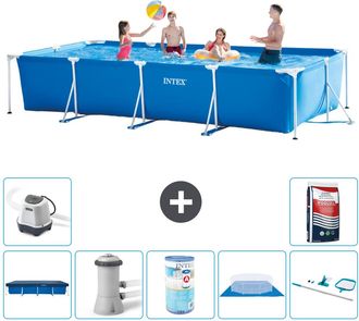 Intex Piscina Con Estructura Rectangular - 450x220x84 Cm - 7-piezas S30269