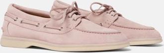 Scarosso Lia Boat Shoes in Pink - Suede at Nordstrom, Size 39.5