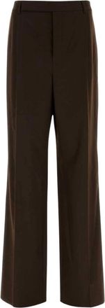 Saint Laurent Base Broeken - Heren - Broeken - Bruin - Maat: XL Wol