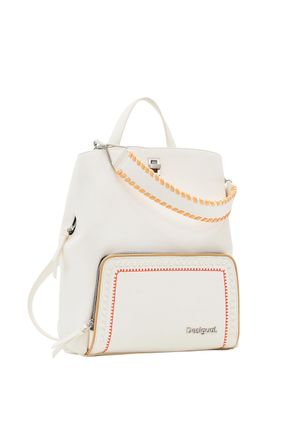 Desigual Womens Accessories PU Backpack Medium, One Size, White, One Size, Accessories Pu Backpack Medium