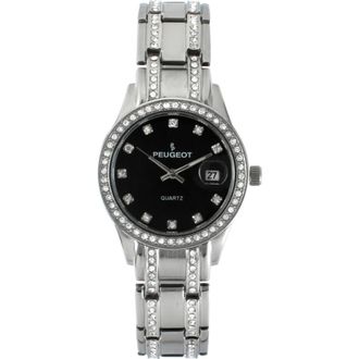 Peugeot Luxury Swarovski Crystal Bracelet Watch- 30MM in Silver at Nordstrom