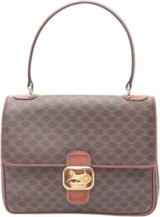 Celine Pre-owned Handbags, female, Brown, Size: ONE SIZE Pre-owned Canvas Handbag