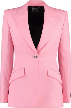 Versace Womens Wool Single-breasted Blazer - Light Pink - Size EU 36 (Womens)