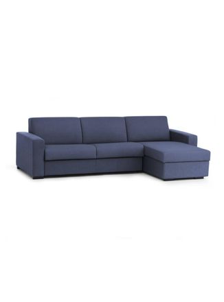 Talamo Italia Sof&aacute; cama con chaise longue en tejido azul 260x95h90 cm