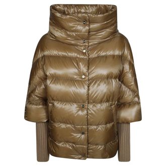 Herno Cappa Piumino Light Melange Min - - Jackets - Donna - Beige - M