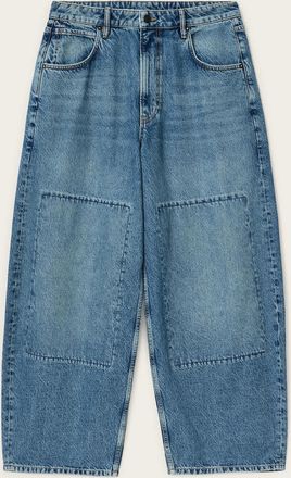 AllSaints Cotton Barrel Slouch Denim Jeans, Size: 28