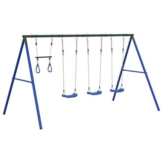vidaXL Juego De Columpios De Exterior Con Columpios Y Trapecio Vidaxl