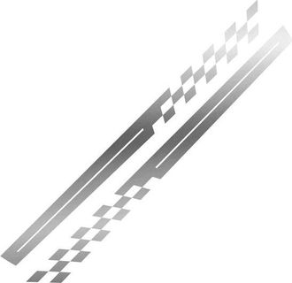 OEM Piezas De Pegatinas Para Cap&oacute; De Coche, Pegatinas Para Modificaci&oacute;n De Carrocer&iacute;a, Pegatinas Laterales De Carreras, Bandera A Cuadros, 270x19cm