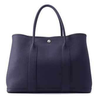 Herm&egrave;s Blue Indigo Negonda Leather Tote Bag (Pre-Owned)