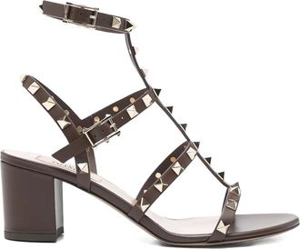 Valentino Garavani Rockstud 60 Leather Ankle Strap Sandals