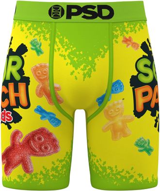 PSD Mens Food Print Boxer Briefs - 7 Inch Inseam Breathable and Supportive Mens Underwear with Moisture-Wicking Fabric, Sour Patch Kids, XL