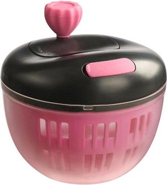 OEM Secador De Ensaladas - Escurridor De Cocina - Secado De Verduras - Mecanismo F&aacute;cil De Usar - 800 Ml - Negro Y Rosa
