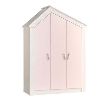 Muemue Armario 3 Puertas Aglomerado Rosa 207x150x58cm
